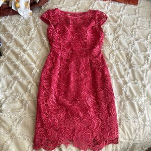 Adrianna Pappell Lace Midi Dress